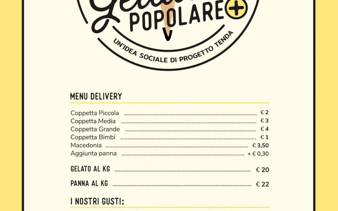 Gelateria Popolare + riapre col servizio delivery e take-away!